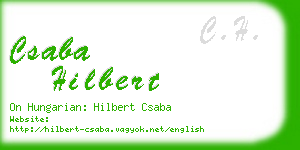 csaba hilbert business card